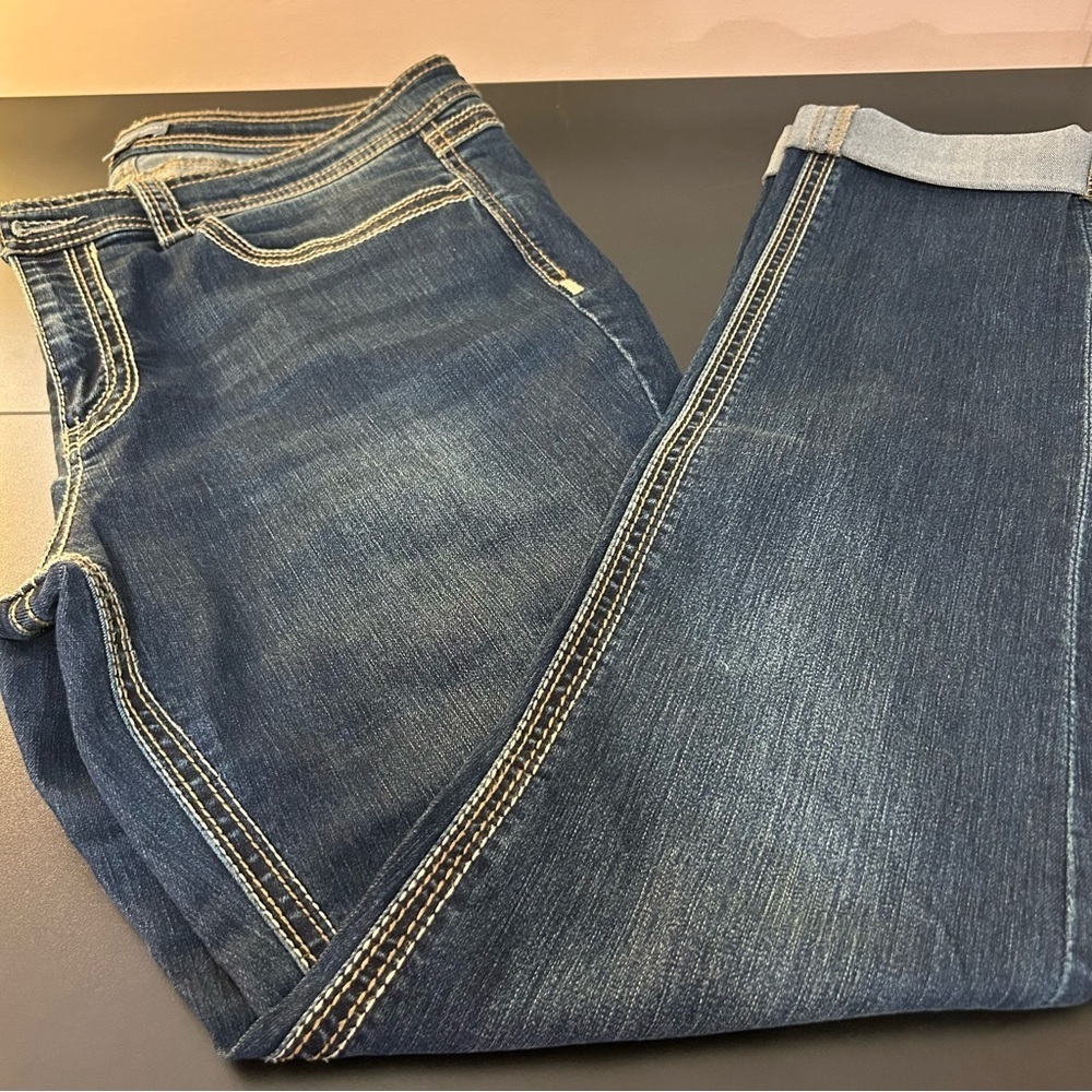 New York & Company Jeans Denim Straight Leg Size 14 Y2K